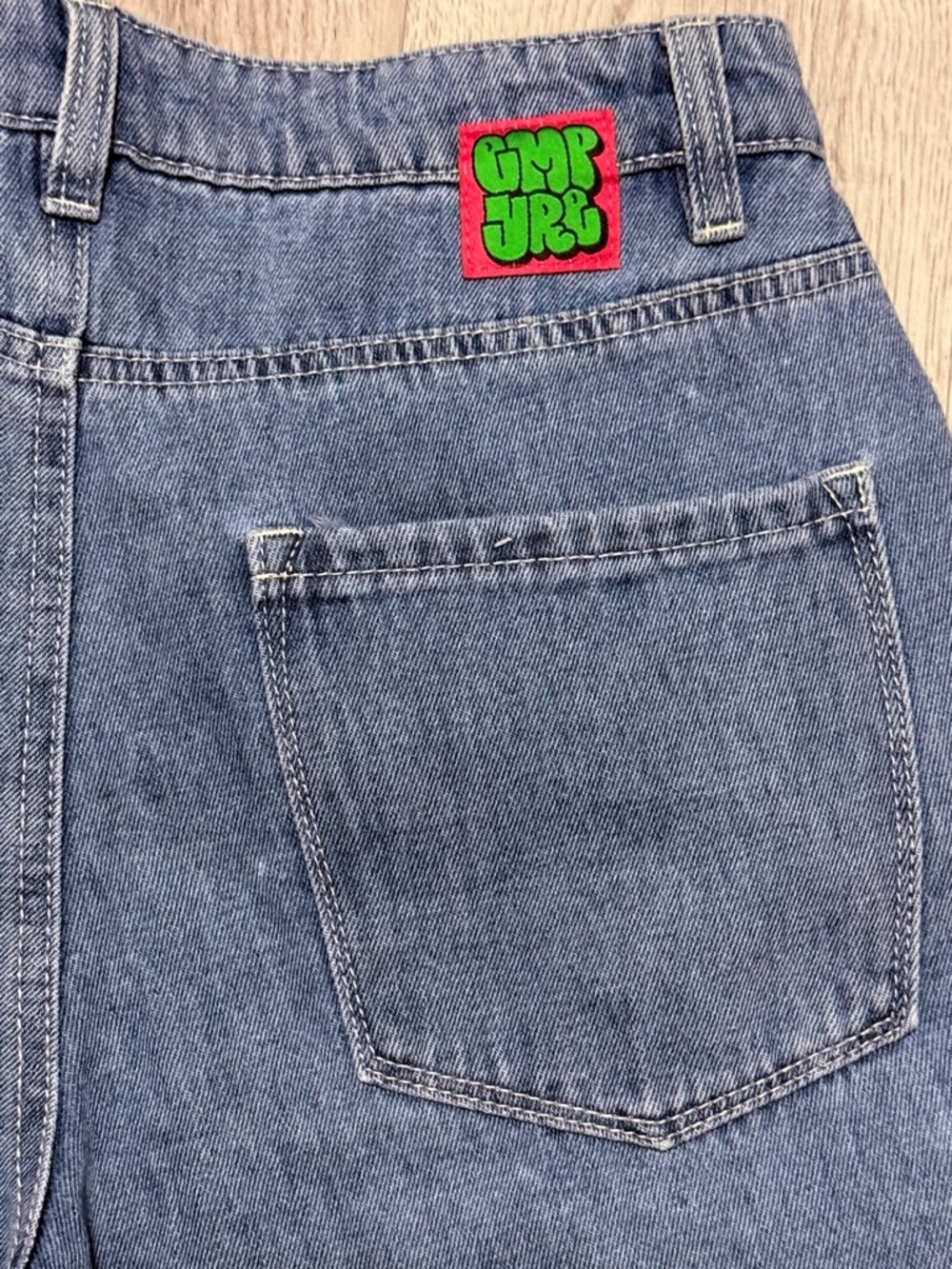 Empyre Blue Wide Leg Flare Jeans Denim Skater Graffiti style - Picture 6 of 11